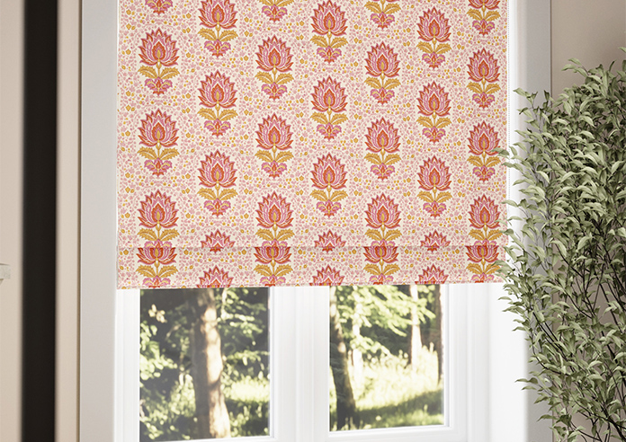 Petal & Block Lotus Blossom, Sunset - Twist&Fit Roman Blind - Image 5